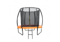 Батут DFC KENGOO II 5ft внутр.сетка, лестница, оранж/черн (152см)