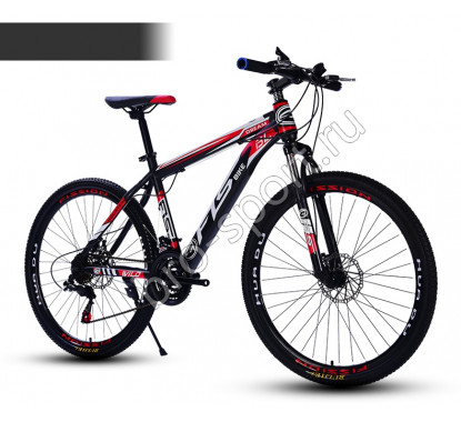 Велосипед FLS Bike Черный с красным на спицах