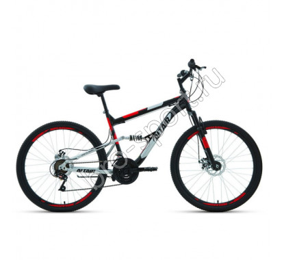 Велосипед 26' Altair MTB FS 26 2.0 disc 18 ск Черный/Красный 19-20 г